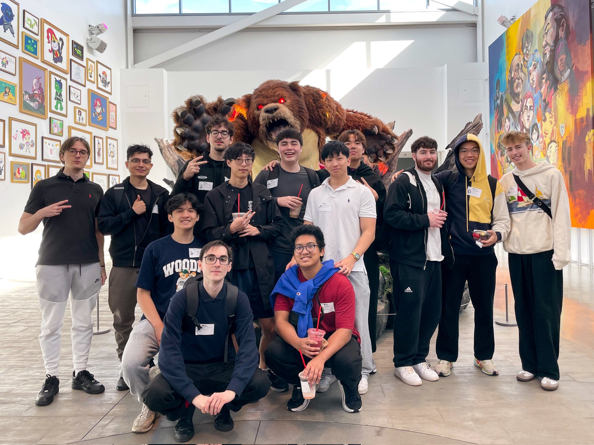 Players visiting Riot Games studio